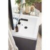 James Martin Vanities Alicante 24in Single Vanity, Gray Smoke w/ White Glossy Composite Stone Top E110V24GSMWG